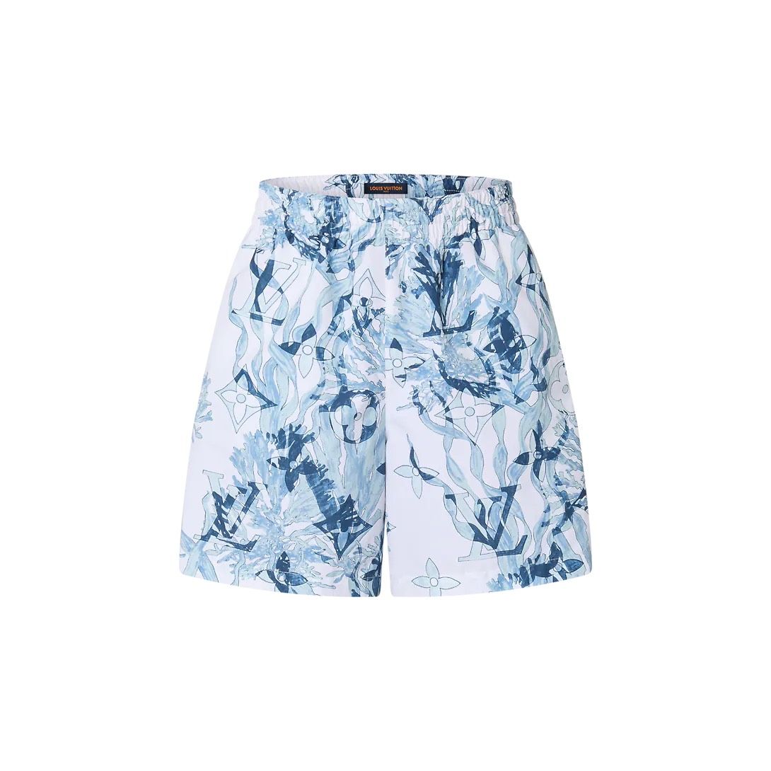  Quần Shorts LV Printed Nylon Swim (White) [Mirror Quality] 
