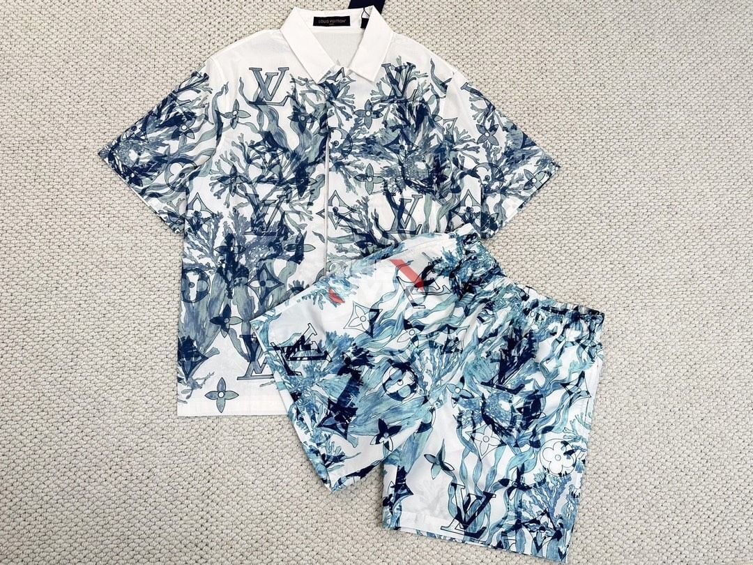  Quần Shorts LV Printed Nylon Swim (White) [Mirror Quality] 