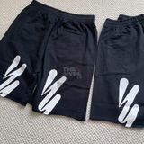  OFF-WHITE SHORTS - Quần Off-White Wave Diag (Black) [Mirror Quality] 