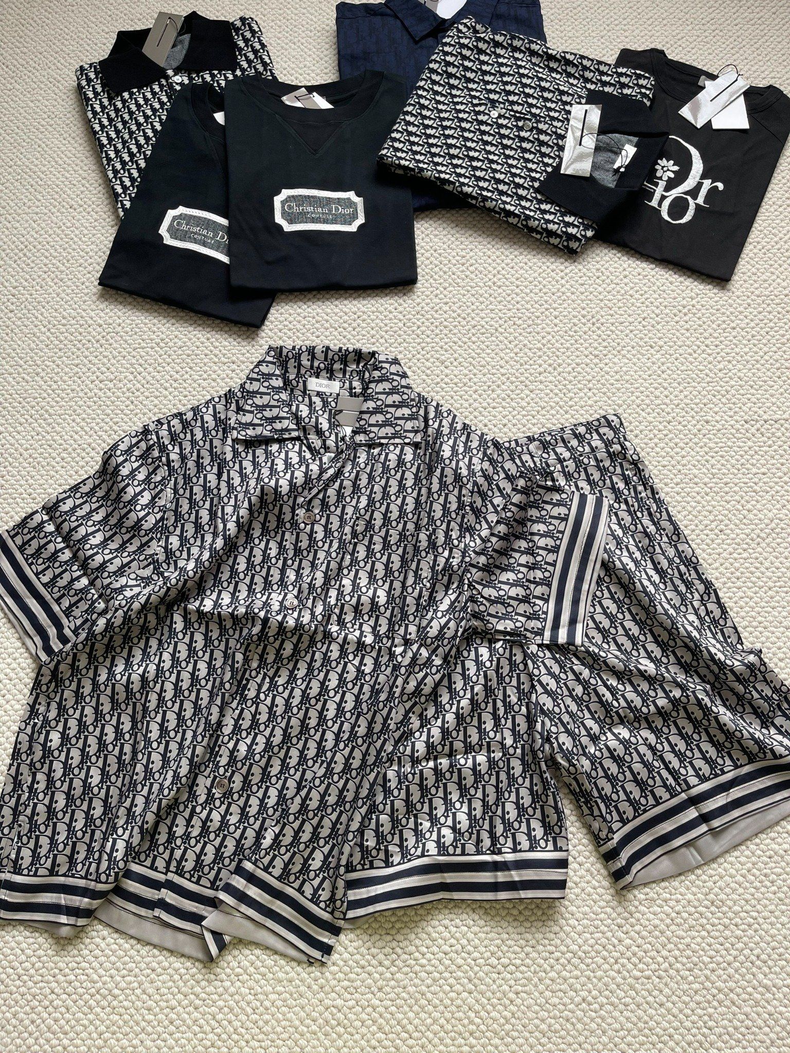 DIOR SET - Shirt, Shorts Dior Silk Hawaiian Oblique [Mirror Quality] 