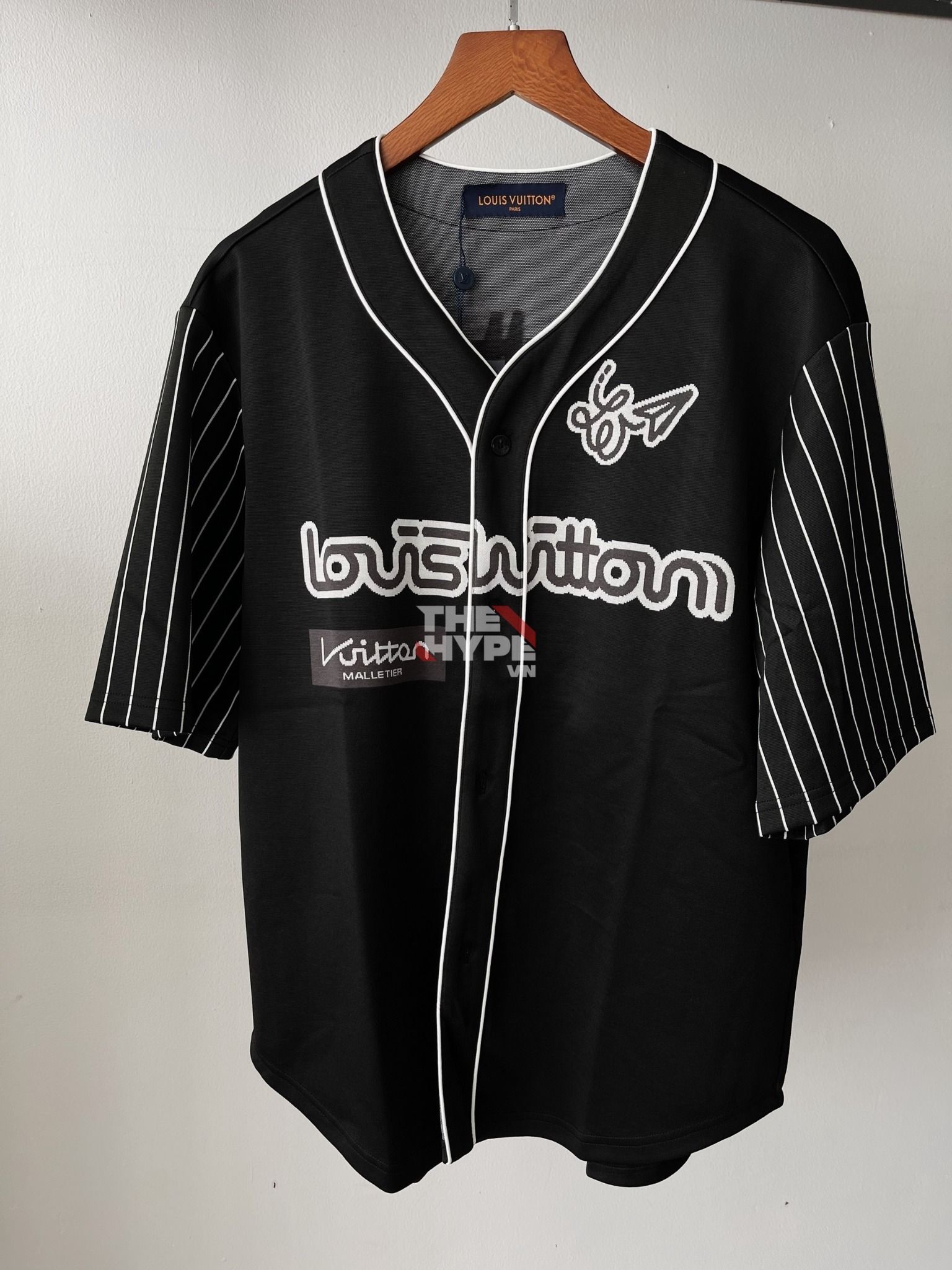  LOUIS VUITTON SHIRT - Áo LV Baseball Shirt (Black) [Mirror Quality] 