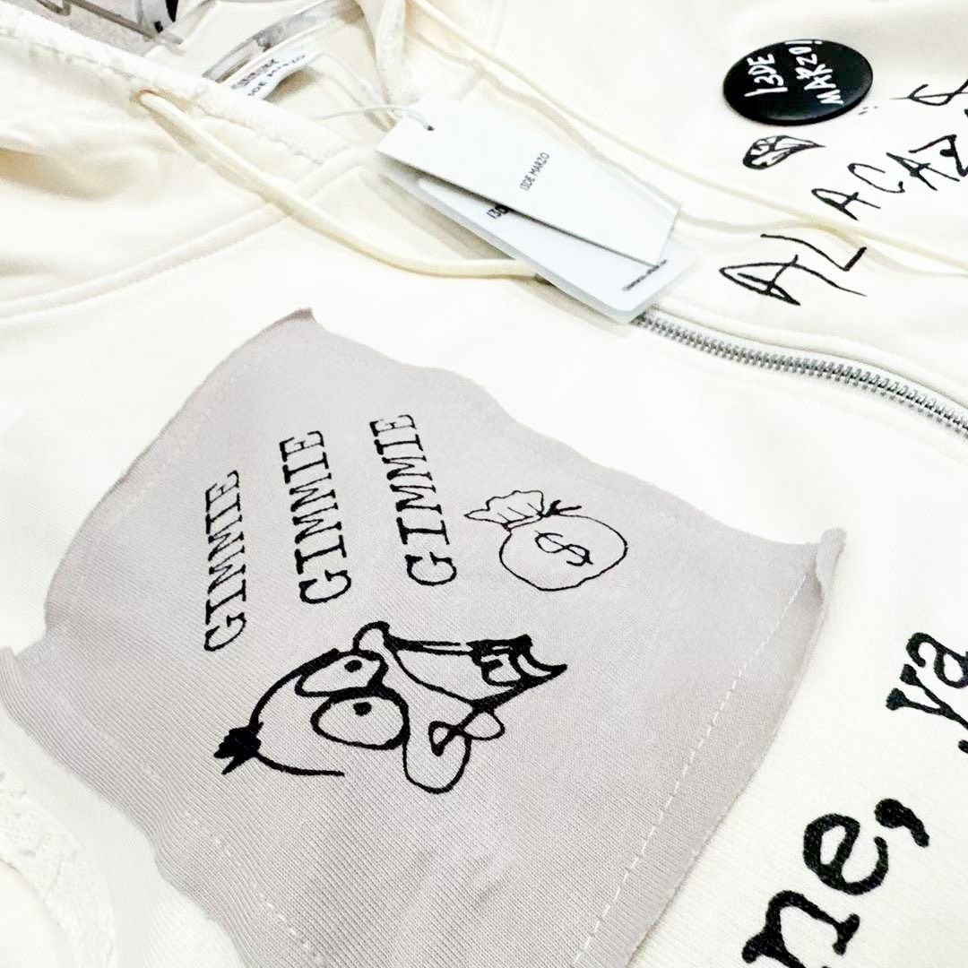  13DE MARZO HOODIE - Áo Hoodie Daffy Duck Sketch Zip (Đen) Best Quality 