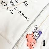  13DE MARZO HOODIE - Áo Hoodie Daffy Duck Sketch Zip (Đen) Best Quality 