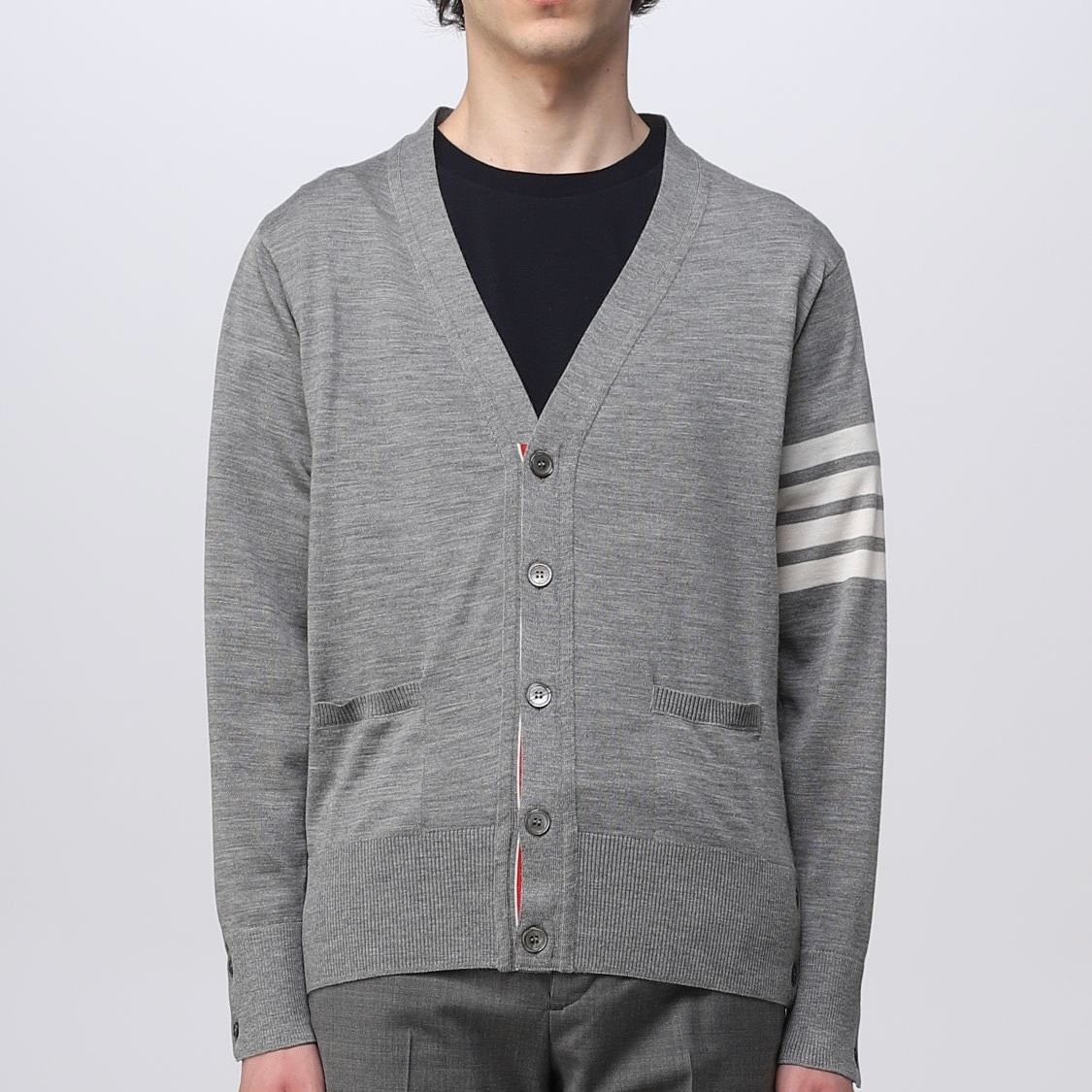  Áo Cardigan Thom Browne Milano Wool Mỏng (Grey) [Mirror quality] 