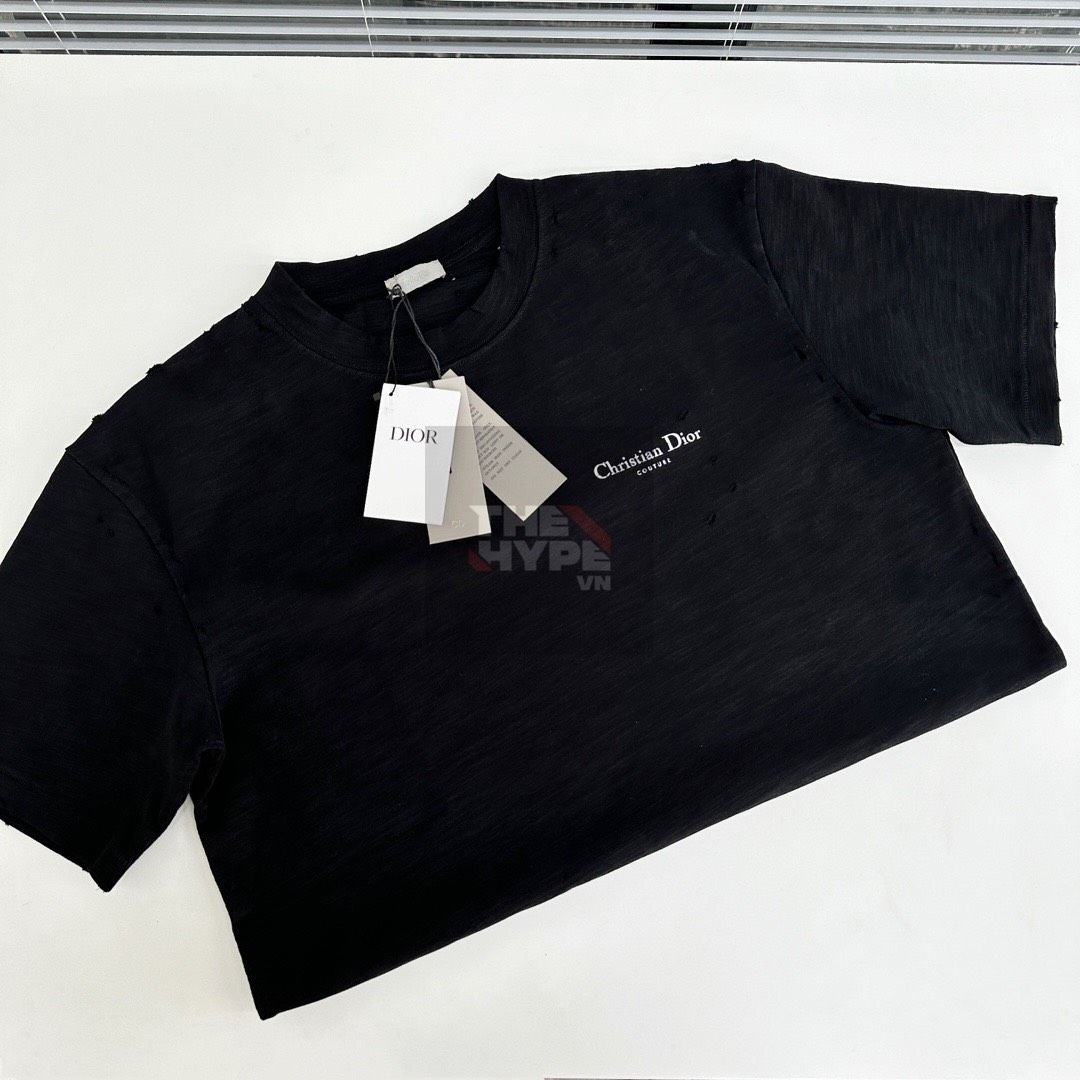  Áo Thun Dior Relaxed Couture Logo Back (Black) [Mirror Quality] 