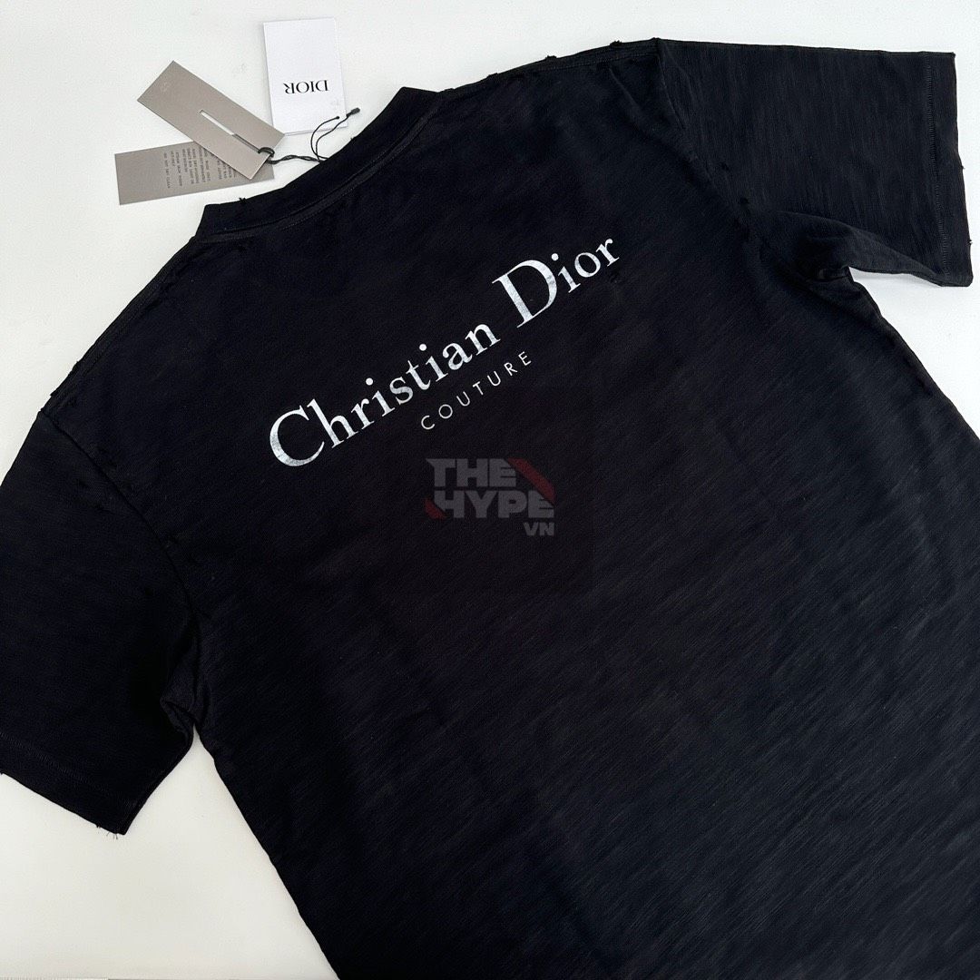  Áo Thun Dior Relaxed Couture Logo Back (Black) [Mirror Quality] 