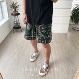  Quần Shorts Rhude Instarsia-Knit Drawstring (Xanh) [Mirror Quality] 