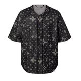  Áo Sơ Mi Jacket Louis Vuitton LV Baseball Monogram Denim (Black) [Mirror Quality] 