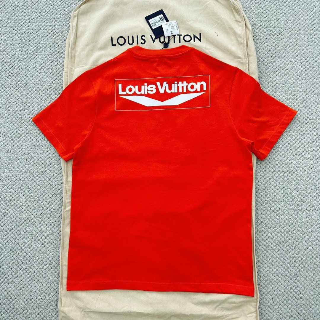  Áo Thun Louis Vuitton Short Sleeved Cotton Monogram (Red) [Mirror Quality] 
