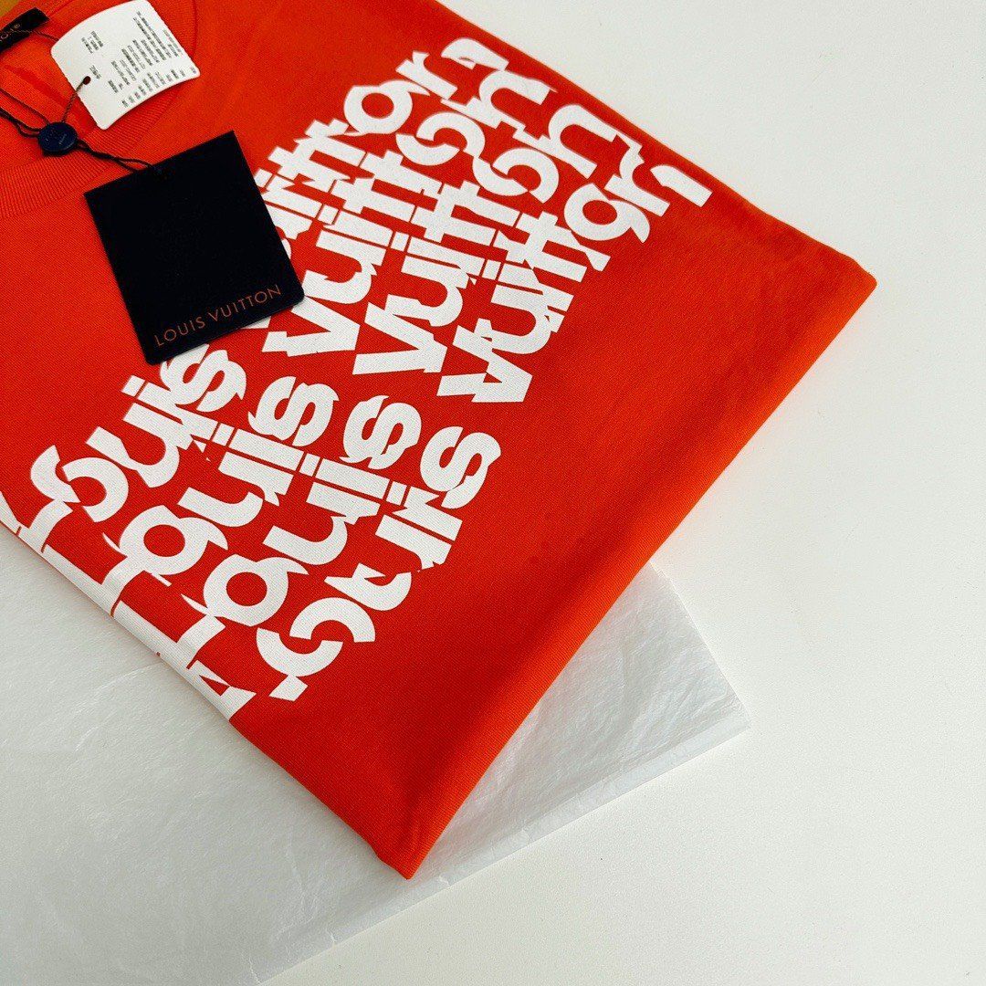  Áo Thun Louis Vuitton Short Sleeved Cotton Monogram (Red) [Mirror Quality] 