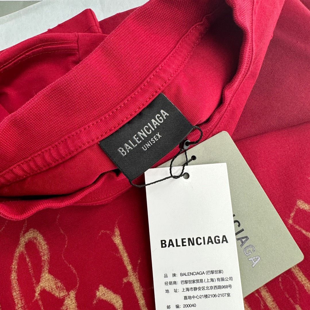  Áo Thun Balenciaga Heavy Metal Printed (Red) [Mirror Quality] 