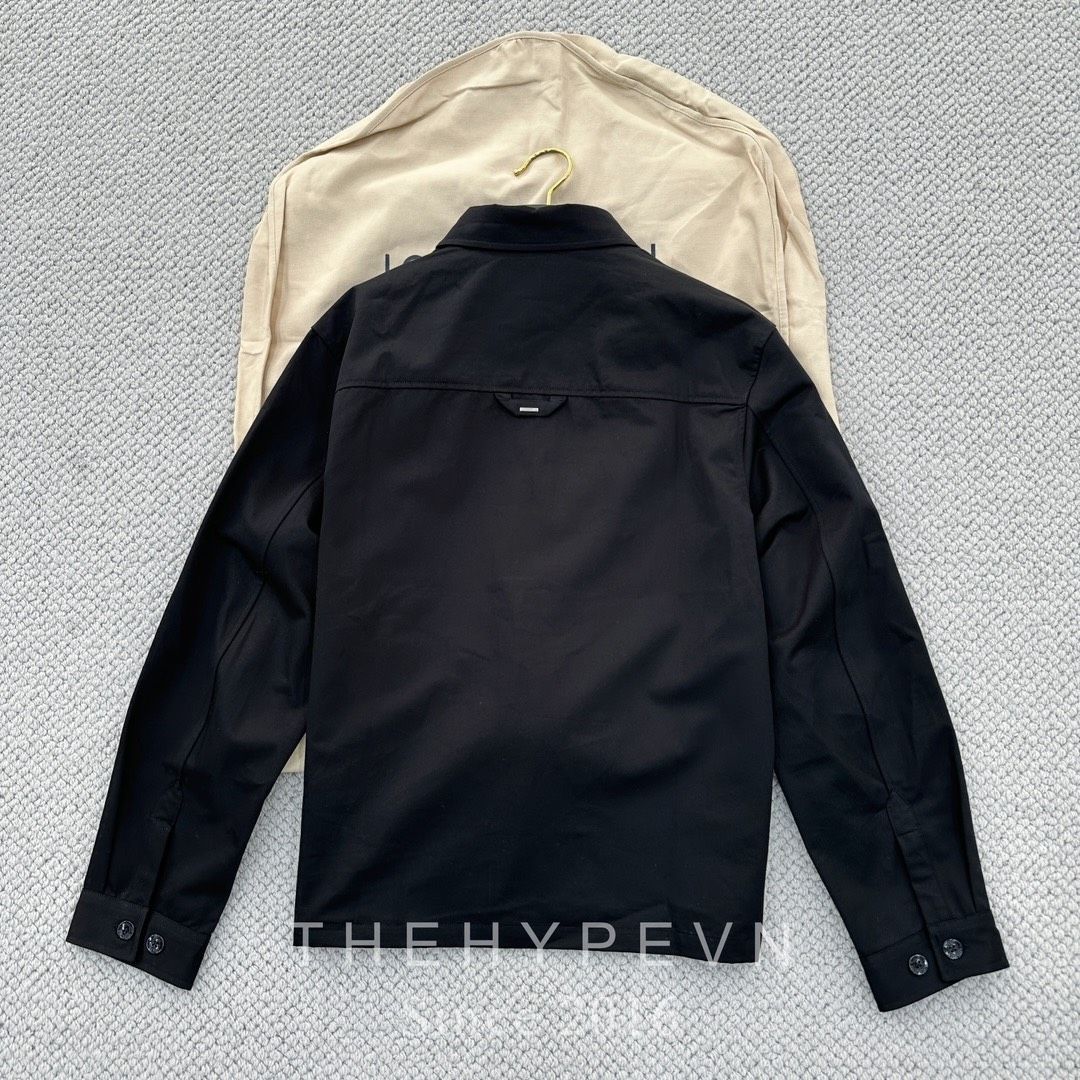  LV Shirt- ÁO LV Monogram Blended Fabrics Cotton Logo Shirt (Black) [Mirror Quality] 