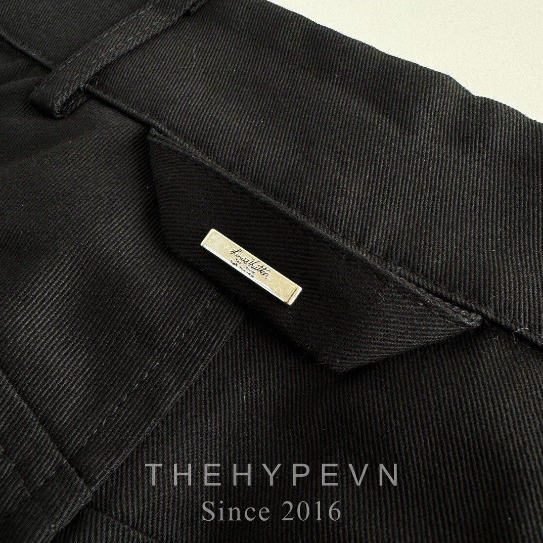  Quần Louis Vuitton Monogram Blended Fabrics Cotton Logo Shirt (Black) [Mirror Quality] 