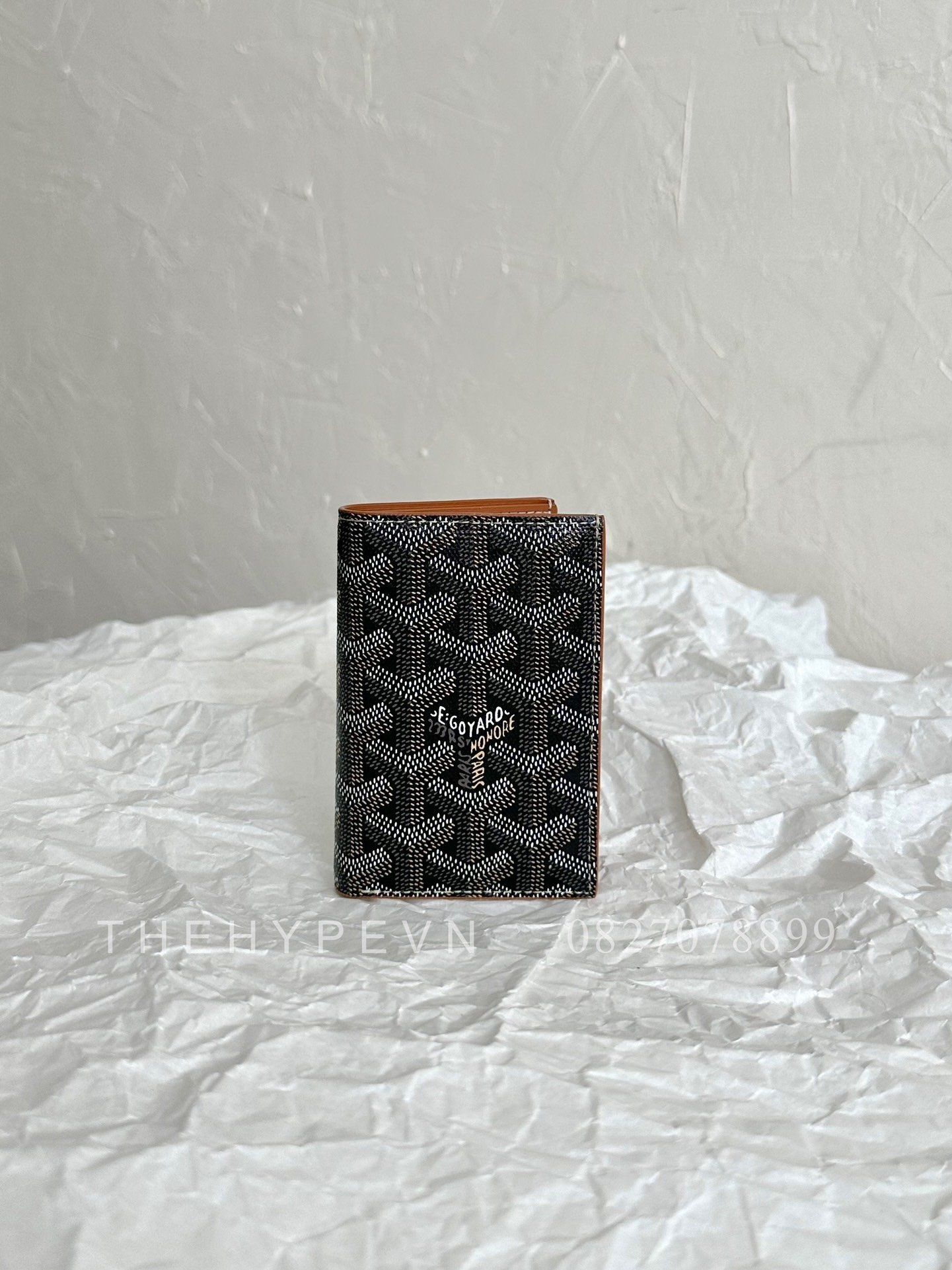  GOYARD CARD HOLDER - Saint-Marc Card Wallet (Black & Tan) [MIRROR QUALITY] 