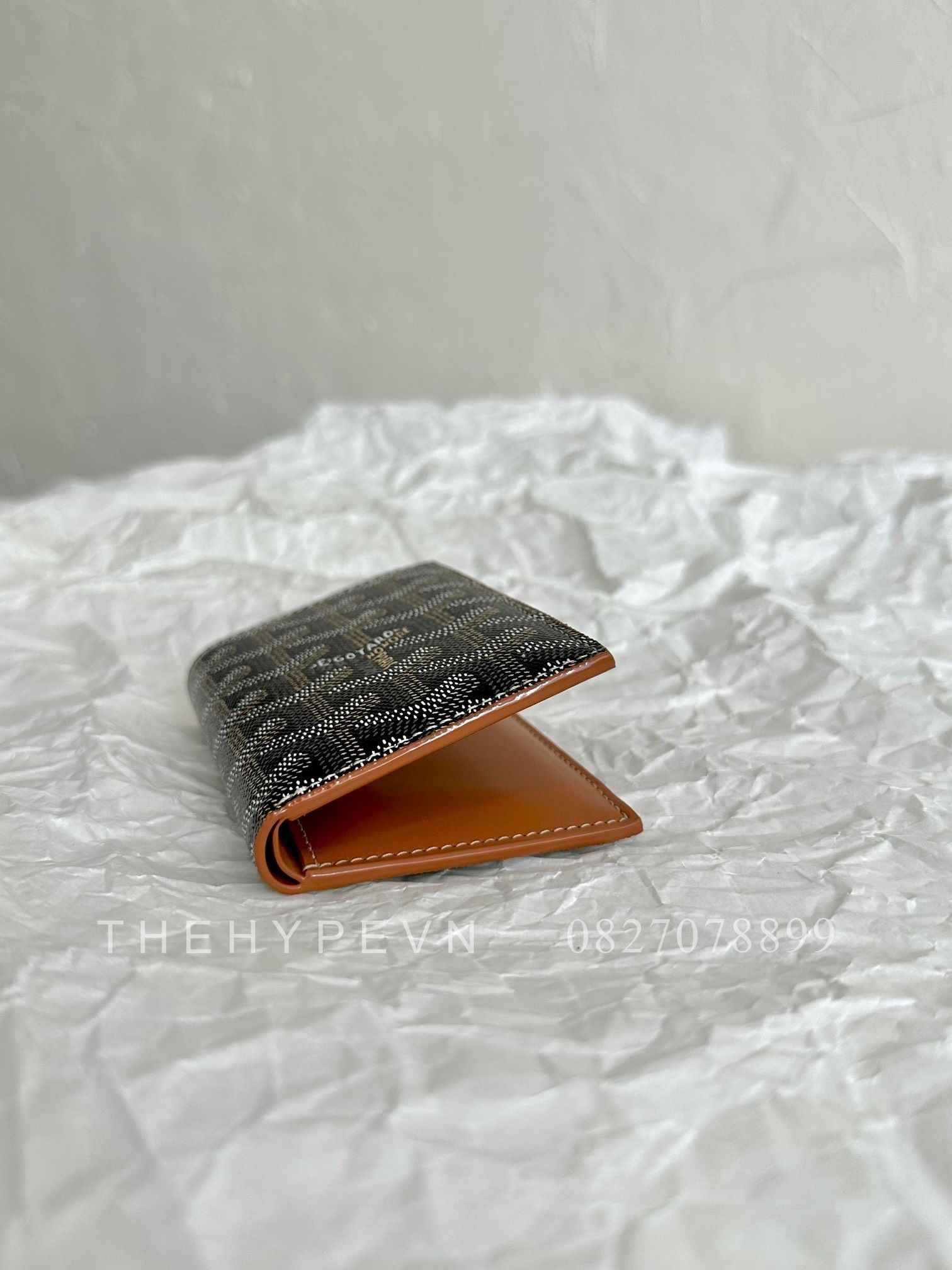  GOYARD CARD HOLDER - Saint-Marc Card Wallet (Black & Tan) [MIRROR QUALITY] 