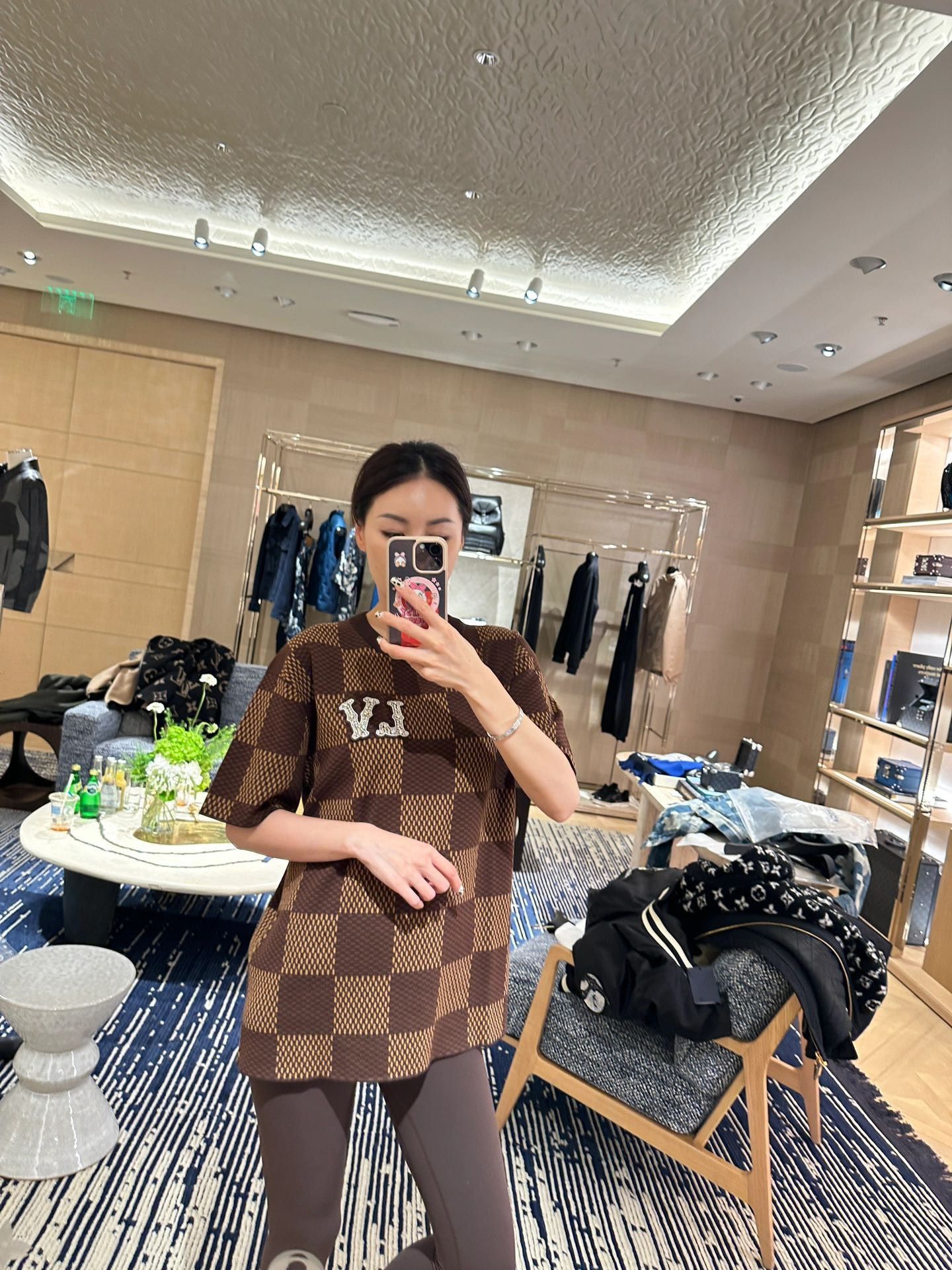  Áo Thun Louis Vuitton LV Damier (Sienna) [Mirror Quality] 