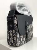  Túi Dior Beige and Black Dior Oblique Jacquard and Black Grained Calfskin (Black) [Mirror Quality] 
