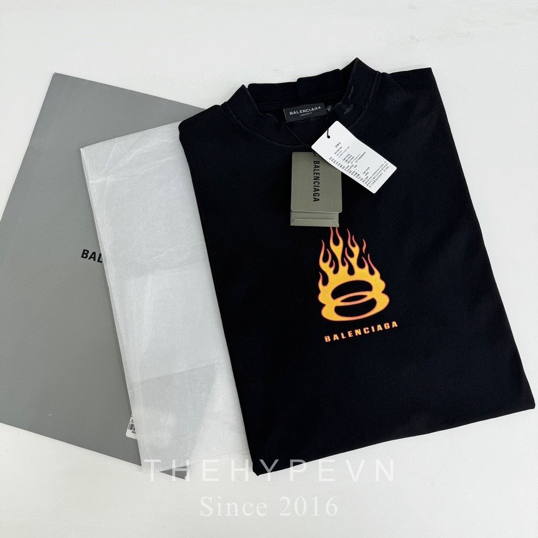  Áo Thun Balenciaga Burning Unity (Black) [Mirror Quality] 
