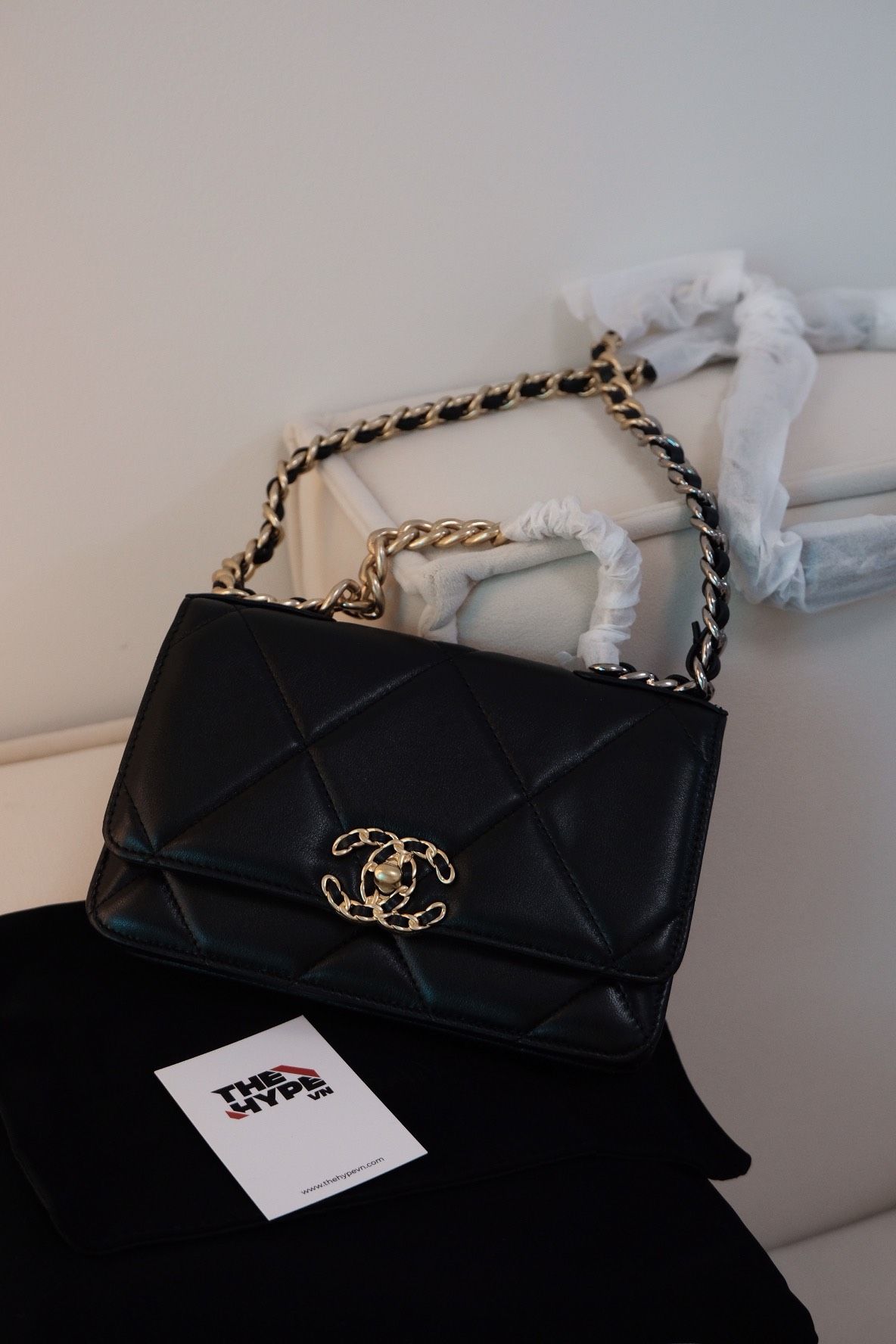  Túi Chanel Wallet On Chain (Black) [Mirror Quality] 