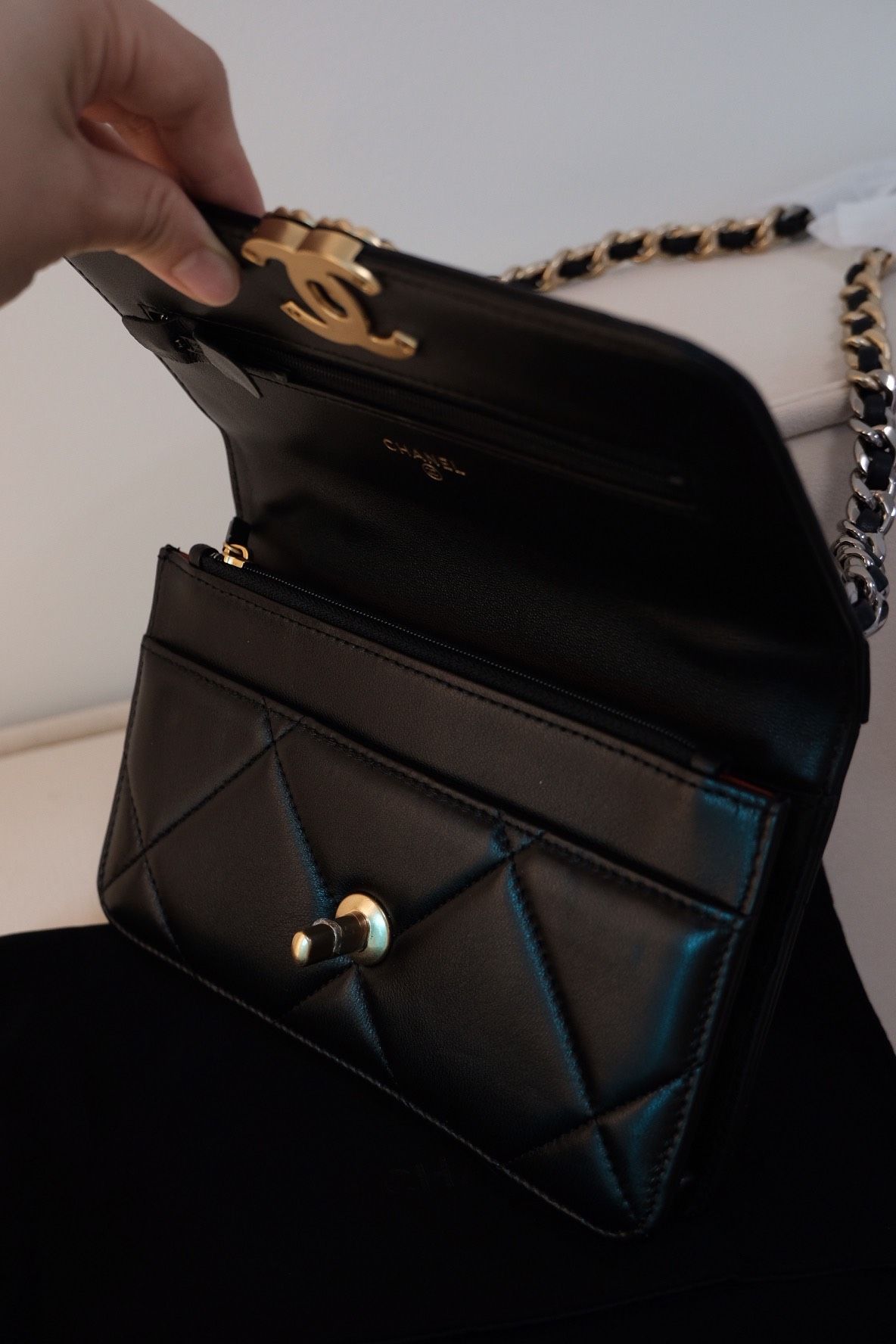  Túi Chanel Wallet On Chain (Black) [Mirror Quality] 