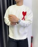  ÁO SWEATER AMI PARIS BIG HEART MERINO WOOL (WHITE) 