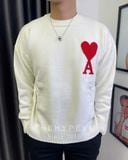  ÁO SWEATER AMI PARIS BIG HEART MERINO WOOL (WHITE) 