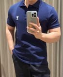  ÁO POLO AMI PARIS LOGO HEART WHITE (NAVY) 