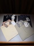  ÁO POLO BURBERRY BBR WOVEN COLLAR (NEUTRAL) 