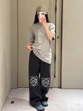  ÁO THUN LOEWE ANAGRAM LASER CUT (GREY) 