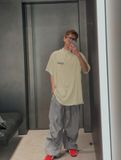  ÁO THUN BALENCIAGA BLCG INSIDE OUT WAVE (CREAM) 