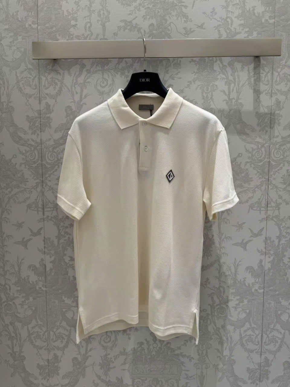  ÁO POLO DIOR CD DIAMOND LOGO (WHITE) 