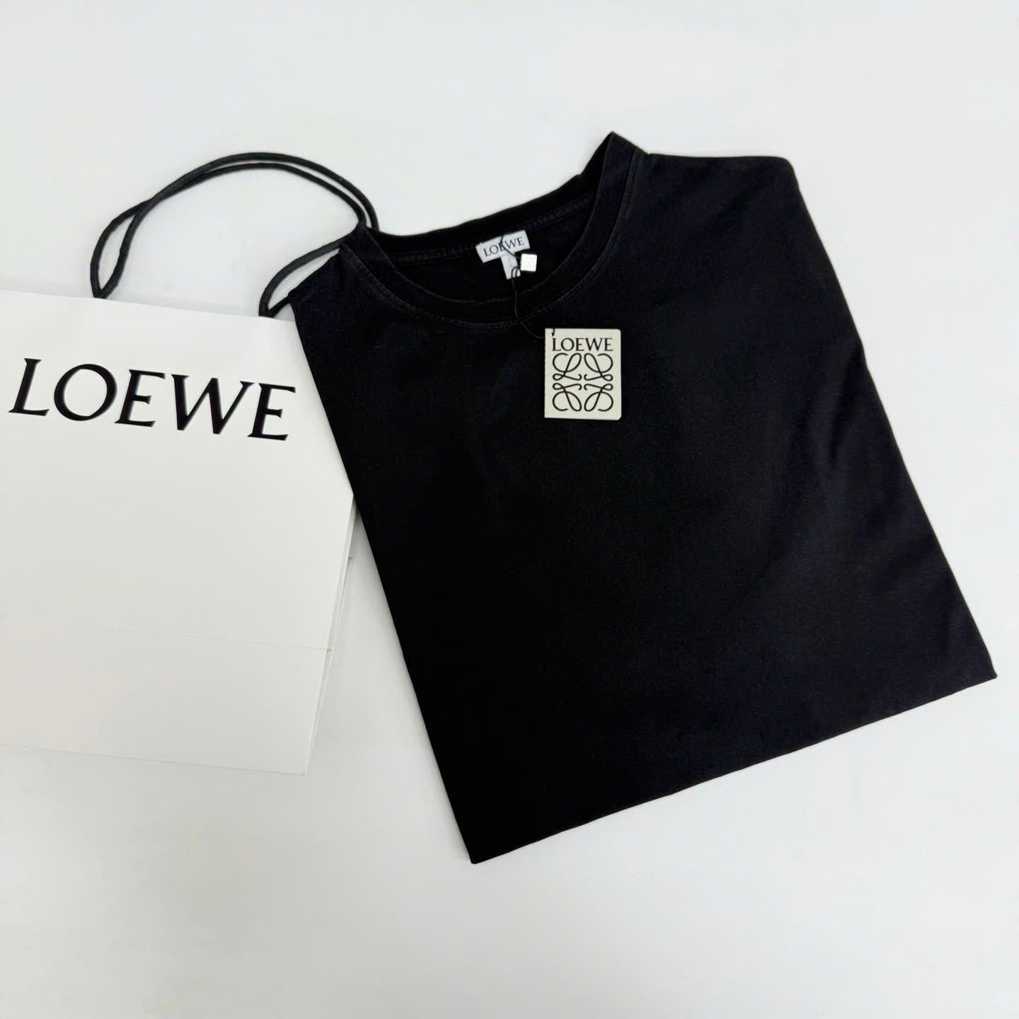  ÁO THUN LOEWE ANAGRAM SLEEVE CUT OUT (BLACK) 