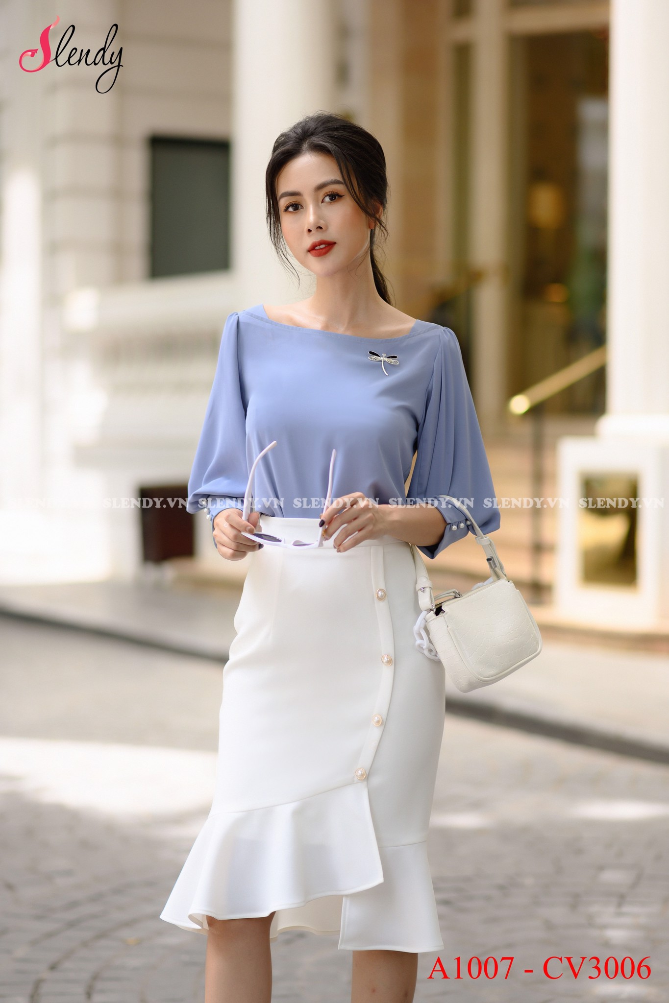 3006 Chân Váy Đuôi Cá Lệch - Slendy Fashion