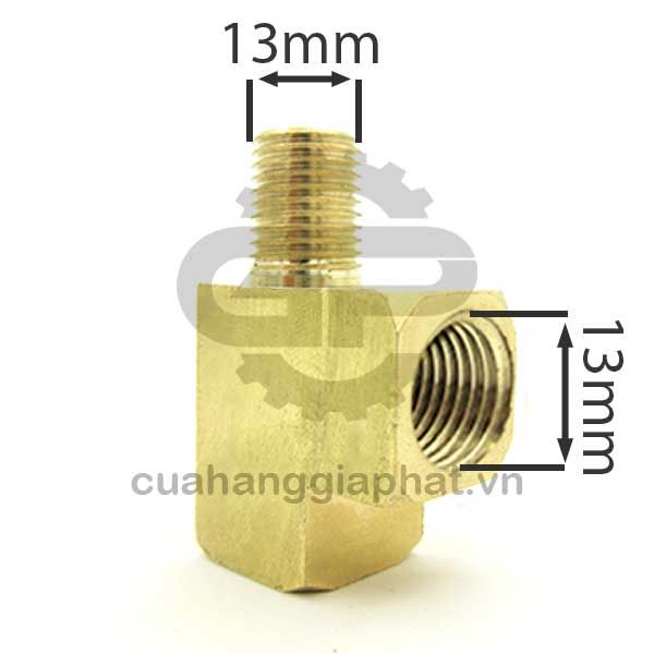 Nối 3 ngã 2 đầu ren trong x ren ngoài xéo thau