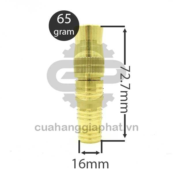 Béc rửa xe có chỉnh nối ống 16 ly