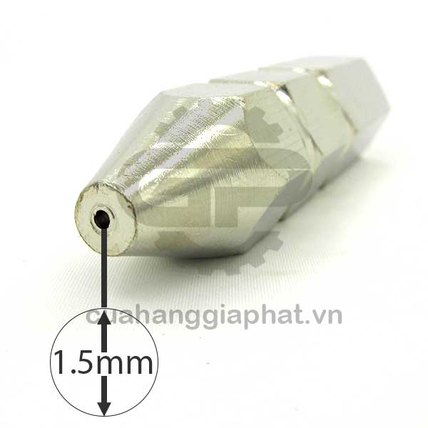 Đầu xịt béc rửa xe thân dài nối ren trong 13 ly