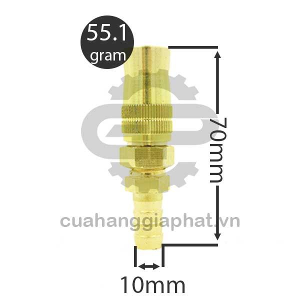 Béc rửa xe có chỉnh nối ống 10 ly