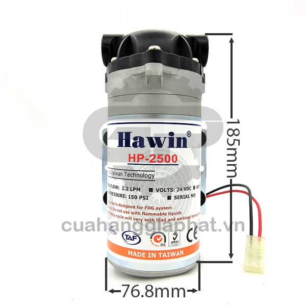 Máy phun sương Hawin HP 2500-15 béc