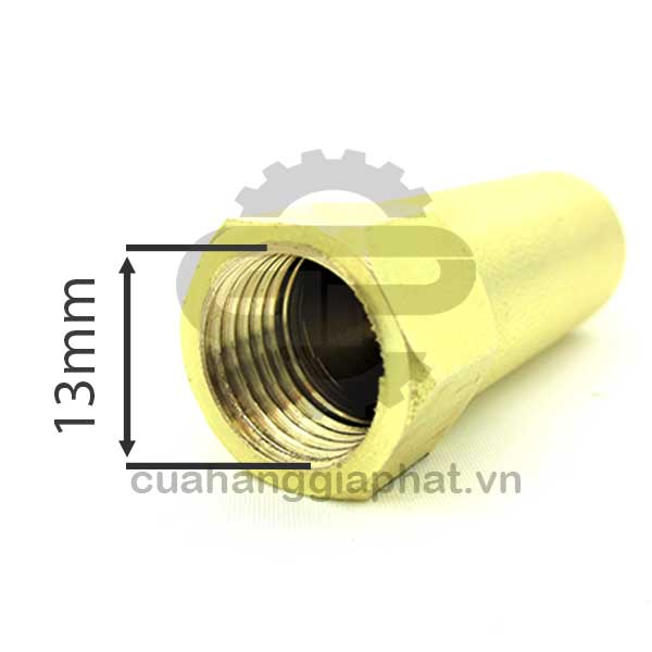 Đầu xịt béc rửa xe thân dài nối ren trong 13 ly