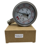 ĐỒNG HỒ ĐO ÁP SUẤT HV MẶT 100 CHÂN INOX (HOÁ CHẤT/XĂNG DẦU)