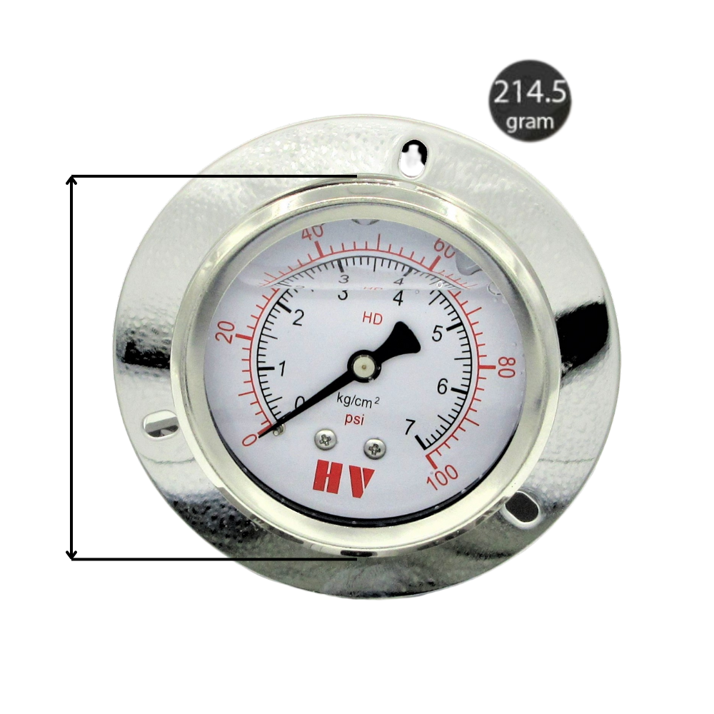 Đồng hồ đo áp suất dầu HV mặt 63 chân sau