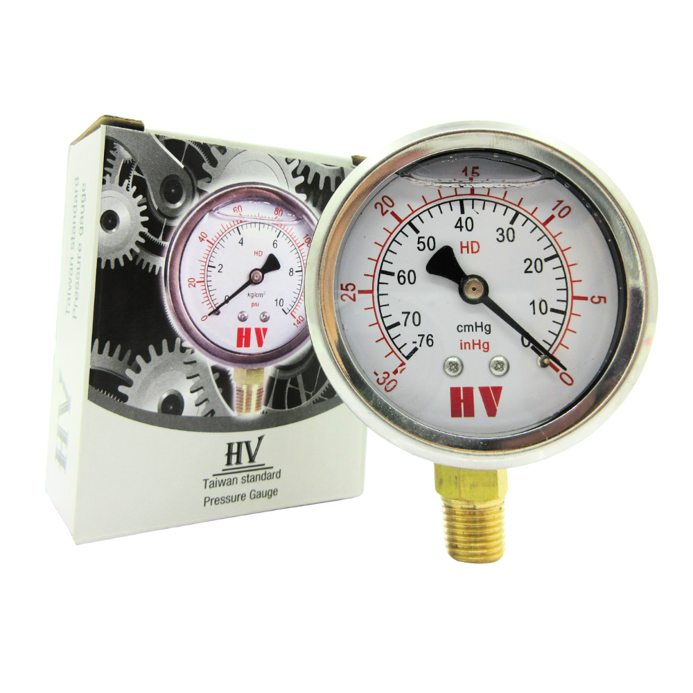 Đồng hồ đo áp suất dầu HV mặt 63