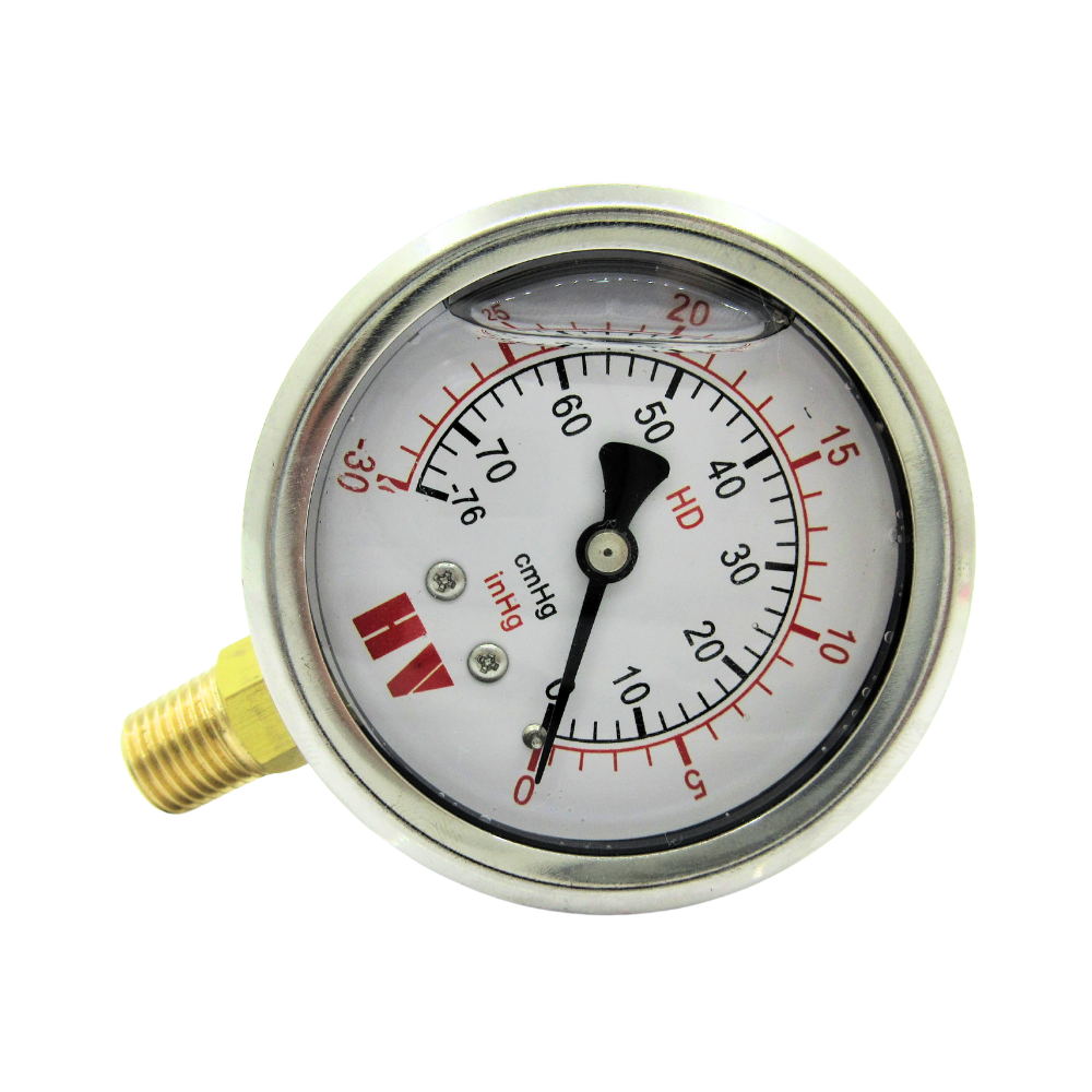 Đồng hồ đo áp suất dầu HV mặt 63