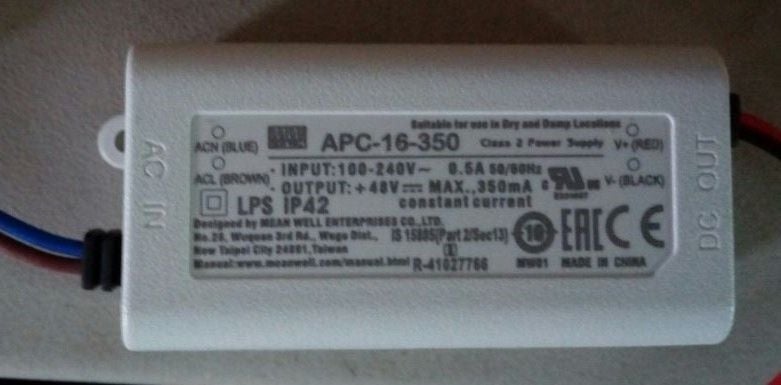 MEAN WELL PCD-16-350B LED-Treiber | 350mA Triac dimmbar