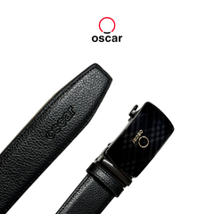  Thắt Lưng Da Mặt Khóa Đen Tối Giản Thương Hiệu Oscar 041 