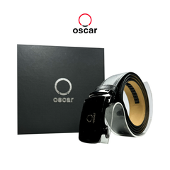 Thắt Lưng Da Mặt Khóa Đen Tối Giản Thương Hiệu Oscar 041