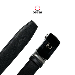  Thắt Lưng Da Mặt Khóa Họa Tiết Sọc Kẻ 3D Cao Cấp Thương Hiệu Oscar 042 