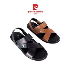 Sandals Ankle Strap Da Bò Trơn Cổ Điển Pierre Cardin - 162