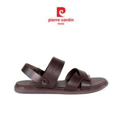 Sandals Da Cổ Điển Khắc Chìm Logo Pierre Cardin - PCMFWLE 159 