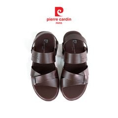 Sandals Da Cổ Điển Khắc Chìm Logo Pierre Cardin - PCMFWLE 159 